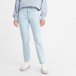 Levi's Wedgie Icon Fit Button Fly Ankle Jeans Samba Setup Light Wash, 27